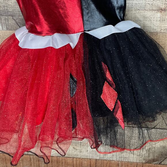 Rubie's Harley Quinn Dress Tutu Skirt Costume Size 8 10 Medium - Picture 4 of 13